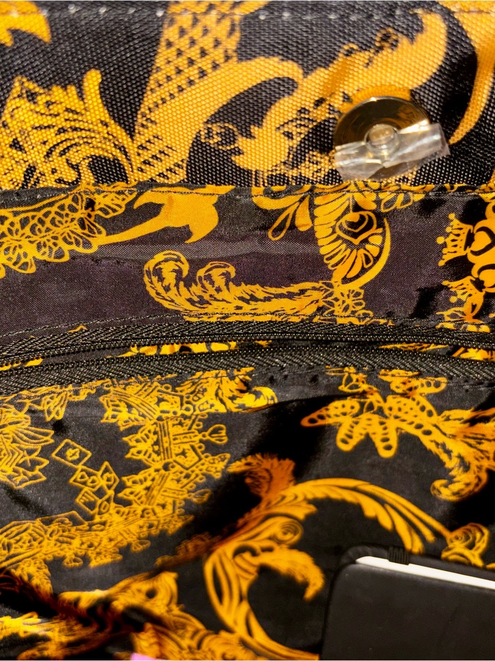 Versace Black Bag with Gold Logo Plaque - Picture 9 of 9